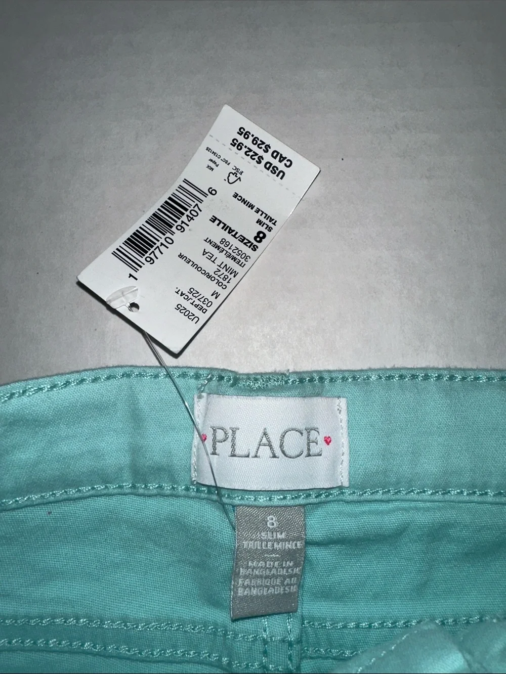 The Children's Place Mint Green & Lavender Knit Bermuda Shorts 2-Pack - NWT